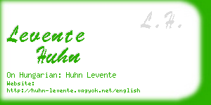 levente huhn business card